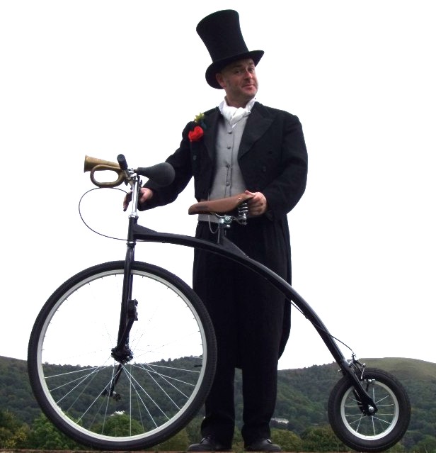 victorian themed cyclist