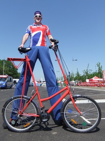racing cyclist entertainer