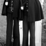 stilt walking comedy policemen