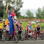 olympic torch cycling entertainer