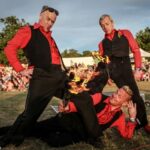 triple act fire juggling show