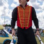 stilt walking at festival