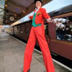 red stilt walker
