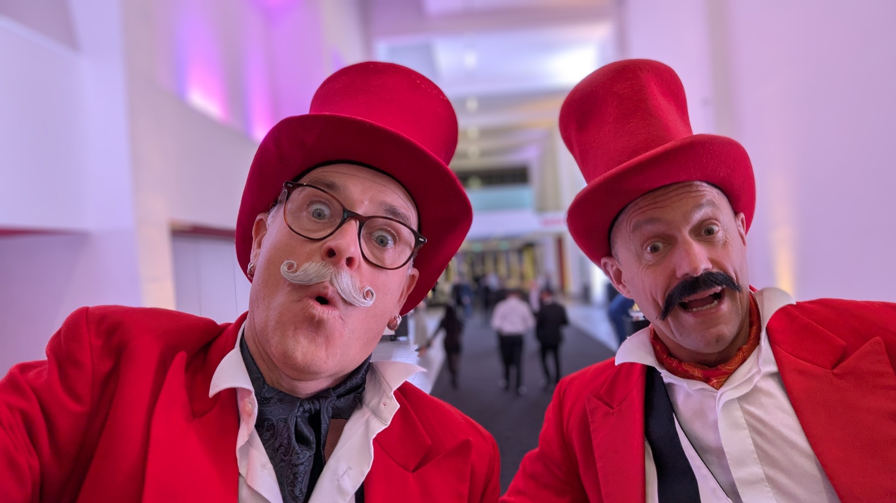 greatest showman stilt entertainers